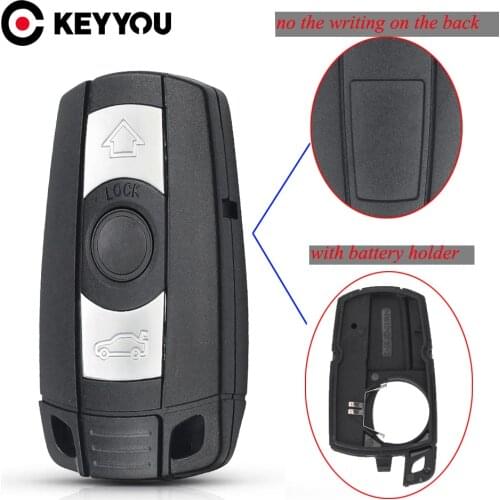 KEYYOU 10PCS For BMW E61 E90 E82 E70 E71 E87 E88 E89 X5 X6 For 1 3 5 6 Series Key Shell 3 Button Smart Car Key Case Cover