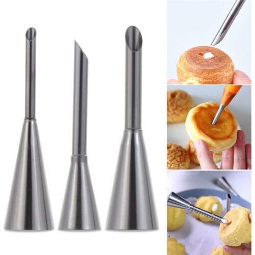 Cream Icing Piping Puff Nozzle Tips Stainless Steel Cupcake Puffs Confectionery Pastry Kitchen Baking Tools