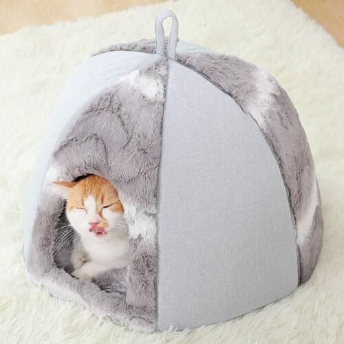 Cat House Cat Litter Cat Beds & Furniture Pads Thick Warm Winter Yurt Deep Sleep Cat Litter Pet Nest Pet Cat Fall And Winter