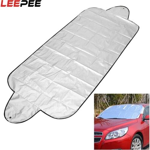 LEEPEE 150*70cm Car Windscreen Cover Dust Protector Anti Snow Ice Shield Car Windshield Shade Sun Cover Front Window Screen