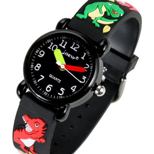 Cute Cartoon Dinosaur Waterproof Quartz Watch Childrens Learn Time Watch Birthday Party Gifts Relojes Childrens Watch 2020