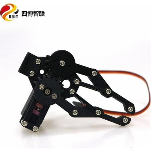 SZDOIT 1-Axis Metal Gripper 1 DOF Claw Multi-function Gripper Robot Accessories + Motor Education DIY