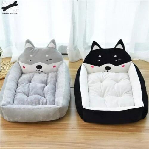 Cartoon Pet Bed Soft Kennel Winter Warm Pet Supplies House For Cat Mat Bed For Small Medium Large Dog Thicken Lounger Sofa