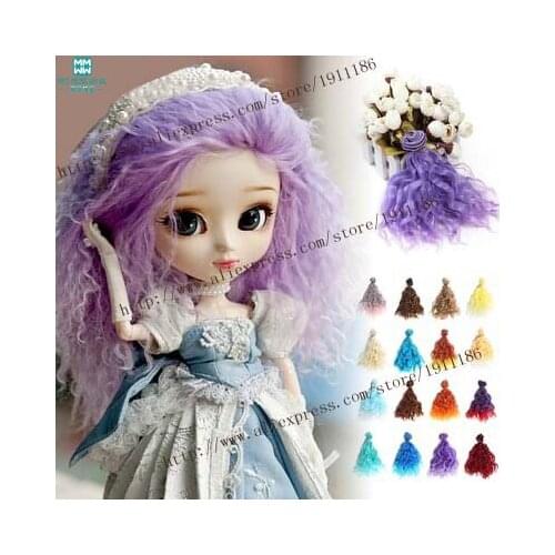 1pcs 25cm*100cm thick soft wool curls hair for dolls fits 1/3 1/4 BJD SD doll
