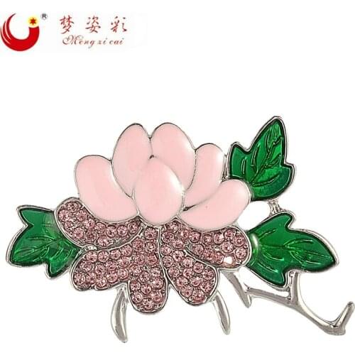 MZC New Jewelry Bijoux Plant Brooches For Women Flower broches mujer Crystal Broaches Pin For Girl Broches para as mulheres Gift