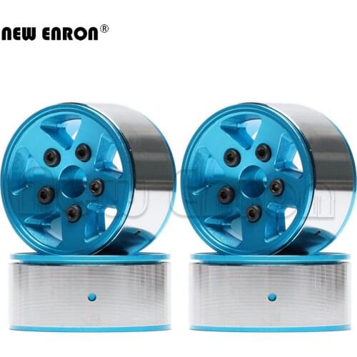 NEW ENRON Alloy 1.9" 54*44*26mm Beadlock Wheels Hub Rim 4P for 1:10 RC Car Crawler MST jimny TF2 D90 Axial 90046 Traxxas TRX-4