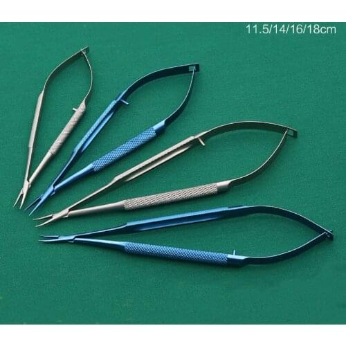 Ophthalmology Surgery Microscopic Instruments Round Handle Micro Needle Holder Hand Surgery Needle Holder Cosmetic Plastic Needl