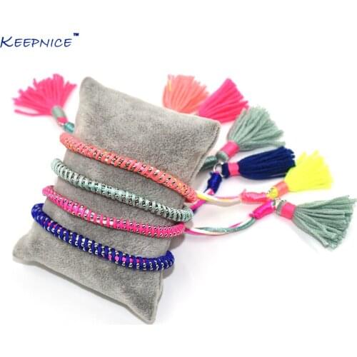 Time-limited Face Women Rope Chain Bohemia New Handcraft Bohemian Colorful Tassel Charms Bracelets Friendship Hand Chain