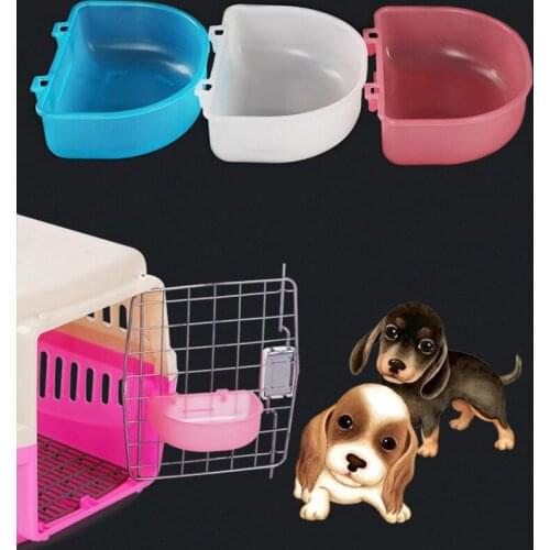 Plastic Hanging Bowls For Pet Dogs Cats Pet Special Portable Hanging Food Bowls Durable Harmless Dog Cage Bowls Pet Accessories