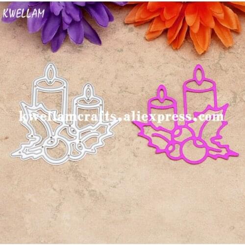 Candle Christmas Decoration Metal Die cutting Dies For DIY Scrapbooking Photo Album Decorative Embossing Folder KW7081017