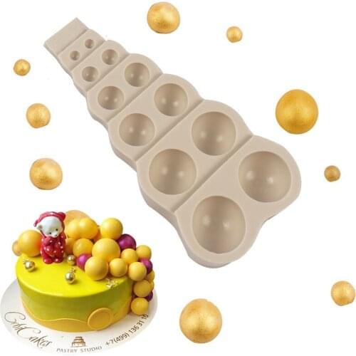 Silicone Cake Model Chocolate Fudge Mold Large Small Multi Size Pearl Ball Shape DIY Baking Kitchen Baking Cake Tool Decoration