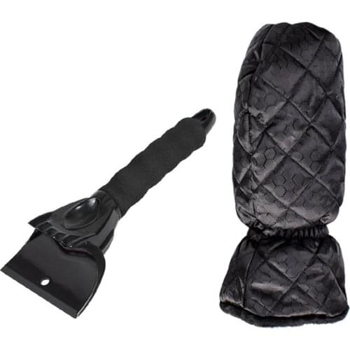 Ice Scraper And Glove Vehicles Window Glass Windshield Cleaning Tool Winter Accessory Waterproof Glove Ice Snow Remover