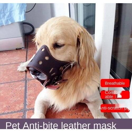 Pet supplies Mask bite-proof PU mouth cover barking and foreign food prevention large medium and small dogs pet dog mouth cover