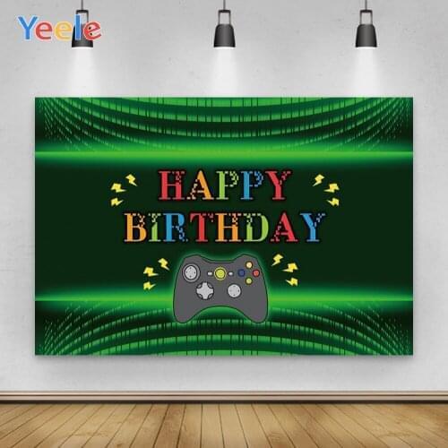 Yeele Birthday Party Decor Backdrop Props Game Console Lights Customized Background Photocall Photography For Baby Photo Studio
