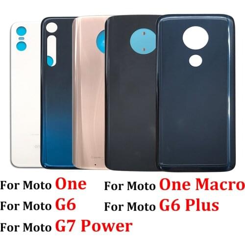 Back Rear Cover For Moto X4 One / G6 Plus / G7 Power / G9 Play One Battery Door Housing Battery Back Cover With STICKER Adhesive