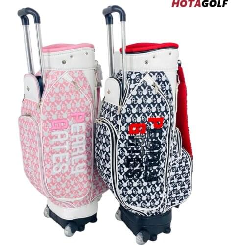 Womens Golf Bag Full Clubs Set Standard Golf Bags Golf Cart Bags Pink/Black printing