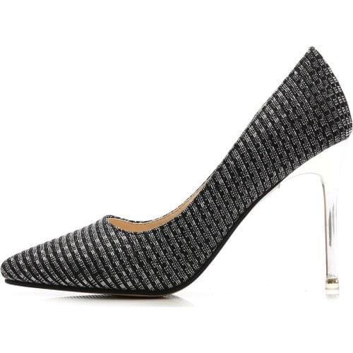 11CM Womens Pointed Toe High Heels Wedding Party Shoes Woman Platform Pumps Slip On Pump Shoes Ladies High Heel Chaussure