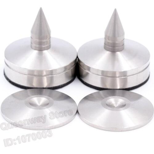 1 Set/4PCS Stainless Foot Stand Isolation Spike Feet AMP Turntable CD Isolation Stand Base Audio Stand 34*35mm