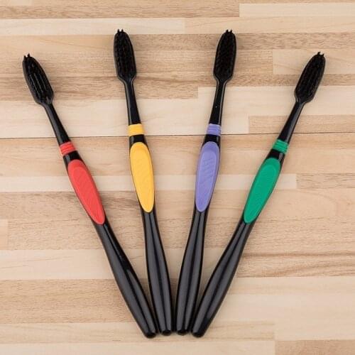 1 pc Soft Bamboo Charcoal Toothbrush Adult Clean Teeth Healthy Care Toothbrush (ramdom color)