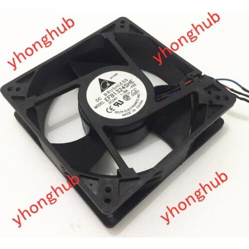 Detla Electronics EFB1324SHE F00 DC 24V 1.38A 127x127x38mm 3-wire Server Cooling Fan