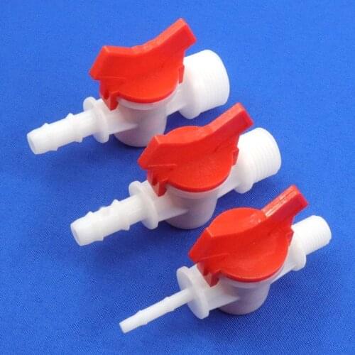 50~1pcs G1/4"-4~12mm POM Barbed Plastic ball Valve Garden lrrigation Pipe Water Switch Aquarium Fish Tank Air Hose Connector