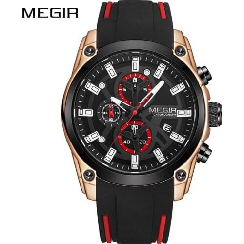MEGIR Mens New Sports Watches Men Top-Brand Luxury Chronograph Fashion Quartz Clocks Male Luminous Hands Relogio Masculino 2020