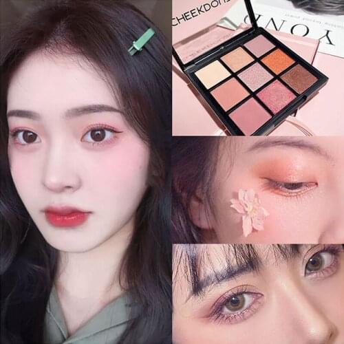 CHEEKDOURL Fashion eyeshadow palette 9 Color Glitter Eye Shadow Powder Matte Eyeshadow Palette Cosmetic Makeup