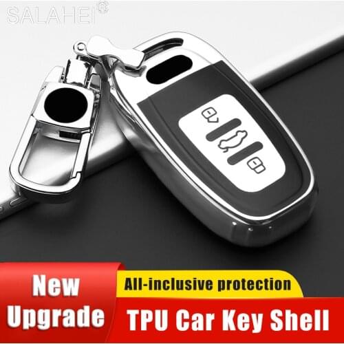 TPU Car Key Cases Cover For Audi A1 A3 A4 A5 A6 A7 A8 Quattro Q3 Q5 Q7 S5 S6 S7 S8 A8L SQ5 R8 2009 2010 2011 2012 2013 2014 2015