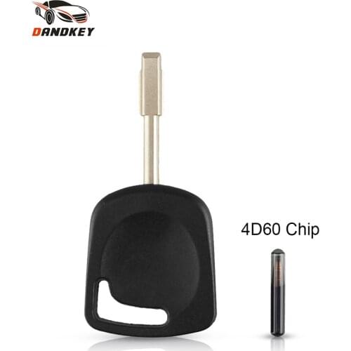 Dandkey Transponder Key Shell Case 4D60 Chip For Ford Focus Mondeo KA Fiesta Escort Jaguar XJ8 Transit Connect Car Key 4D60 Chip