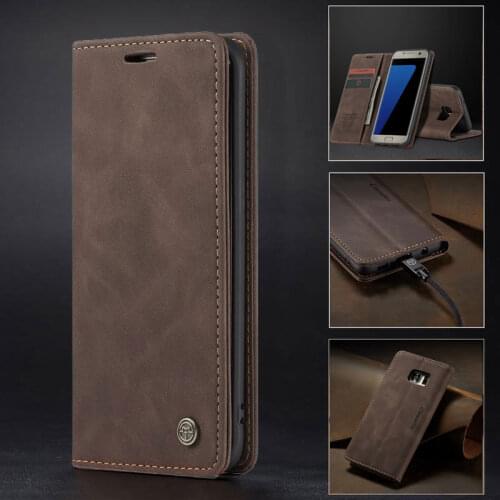 Case For Samsung Galaxy S7 Edge S 7 Flip Cover Case 360 Luxury Leather Card Soft Silicone Shockproof S7edge Mobile Phone Housing