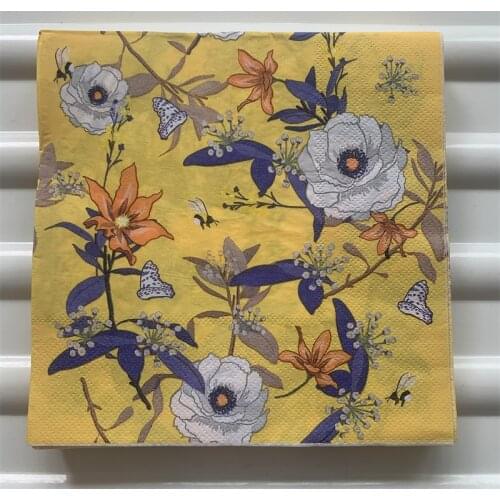Decoupage table paper napkins elegant tissue vintage towel flower butterfly stamp birthday wedding party home beautiful decor 20
