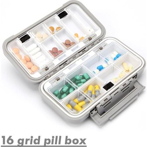 Travel Pill Case Medicine Storage Organizer Container Drug Tablet Dispenser Independent Lattice Pill Box Fishing Tackle Box