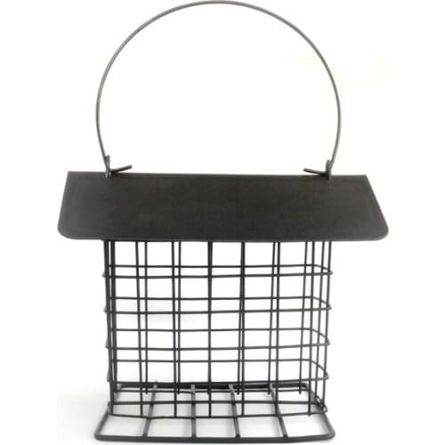 C90D Squirrel Proof Double Suet Wild Bird Feeder with Hanging Metal Roof
