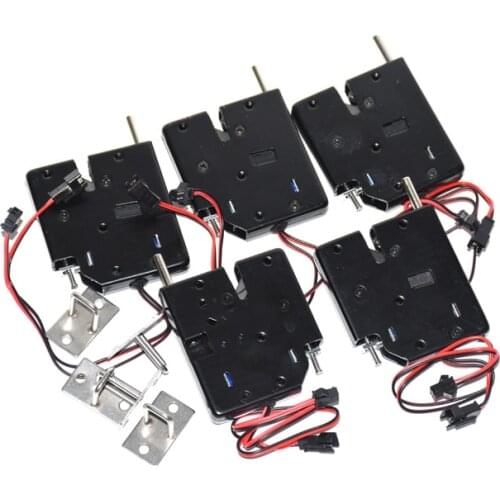 5pcs DC 12V 2A Solenoid Electric Control Cabinet Drawer Lockers Lock Pudsh-push Design with signal feedback and auto opening