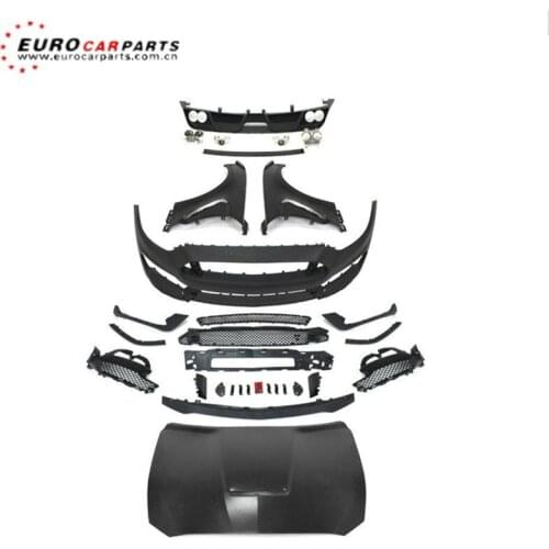 Gt350 eurocar style 2015-2017year PP material body kit Gt350 front bumper rear diffuser hood and fender