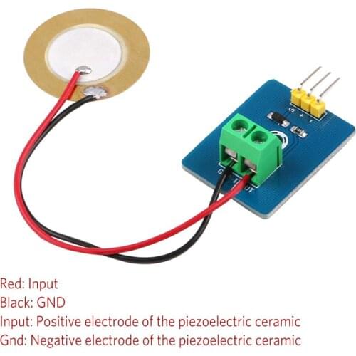 DIY KIT 3.3V/5V Ceramic Piezo Vibration Sensor Module Analog Controller Electronic Components Supplies Sensor for Arduino UNO R3