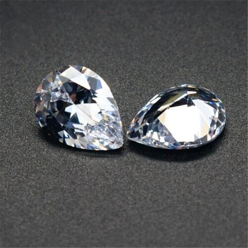 Grade AAA Cubic Zirconia Pear Shaped Gemstone Teardrop Cut Cubic Zirconia Multiple Sizes to Choose C23Z