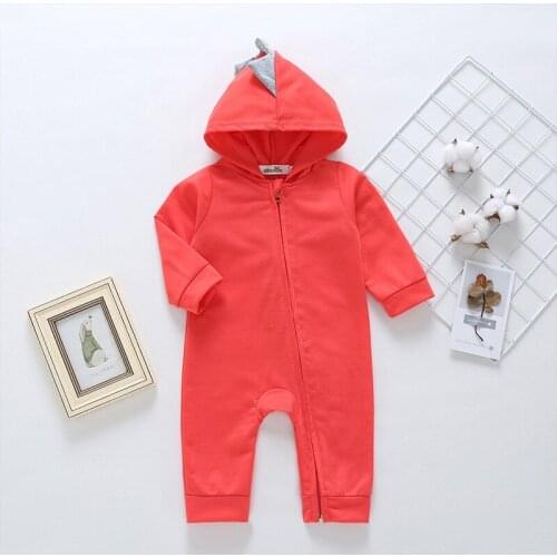 Newborn Baby Rompers 2018 Winter Warm New fashion Dinosaur Shape Baby girls jumpsuit Infant Ropa de bebe Baby clothing