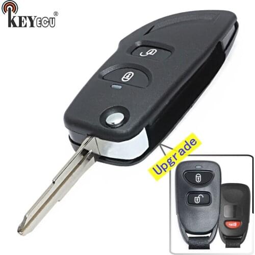 KEYECU for Hyundai Tuscon 2+1 3 Button Modified Flip Folding key Remote Key Shell Case Modified Remote Blank Key Shell
