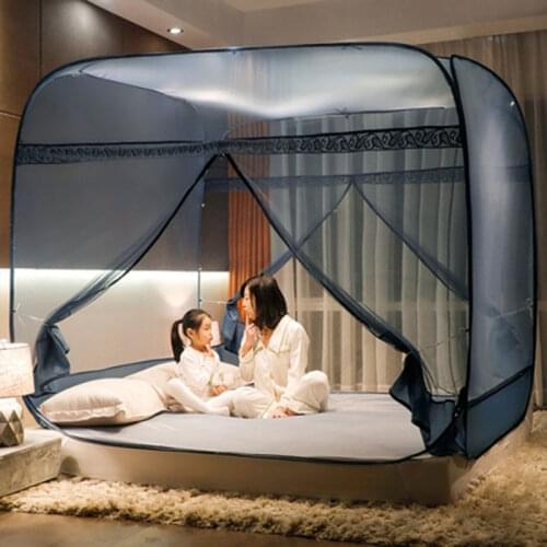 Summer Mosquito Net Bed Mosquito Repellent 1.2/1.5/1.8m Bed Adult Mesh Three-Door Foldable Zipper Portable