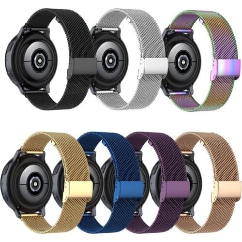 Milanese strap For Samsung Galaxy watch 3 45mm 41mm/Active 2 46mm/42mm Gear S3 Frontier 20mm 22mm bracelet Huawei GT/2/2e band