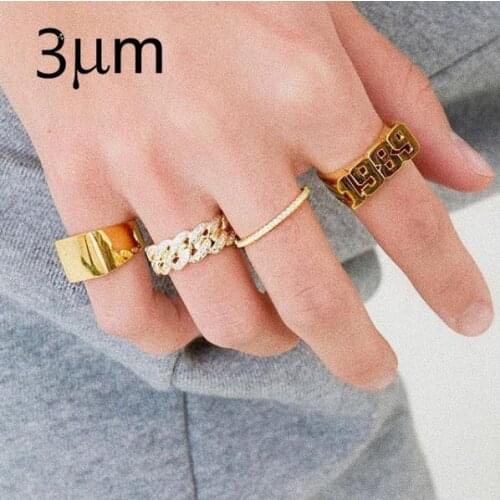 3UMeter Number Name Ring Menring Custom Ring Zirkonia Personalized Sterling Silber Ring Rose Gold With Number Custom Gifts