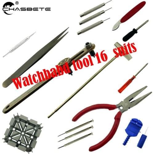 Watch Repair Tool Kit Spring Bar Repair Pry Screwdriver Metal Watchmaker Link Remover Set+Hammer +Watch Strap Holder Accessory