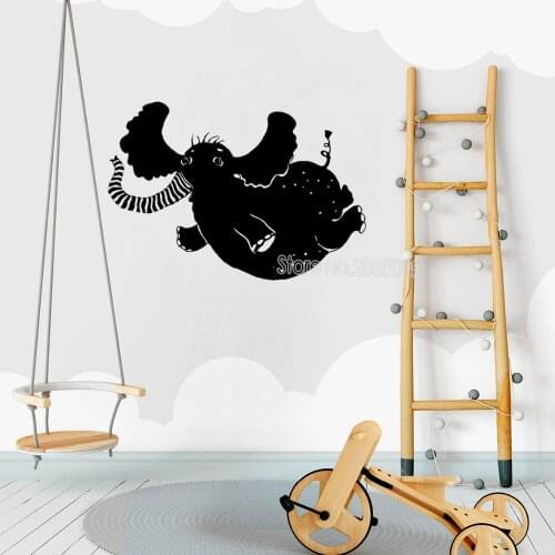 Newest Design Pattern Elephant Wall Sticker For Kids Rooms Vinyl Decals Unique Home Decor Art Cute Illustration The Wall LC190