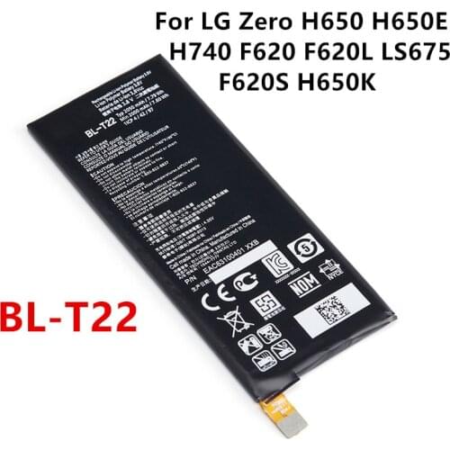 Original BL-T22 2050mAh Replacement Battery For LG Zero H650 H650E H740 F620 F620L LS675 F620S H650K Mobile phone Batteries