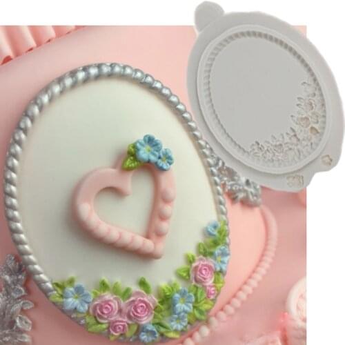 Petite Fleur Oval Molds Fondant Cake Decorating Tools Silicone Molds Sugarcrafts Chocolate Baking Tools for Cakes Gumpaste Form