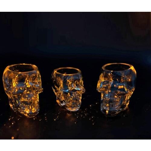 Transparent Head Drinking Cup Special-shaped Wine Glass Creative Beer Cocktail Dispenser Bottle Halloween Home Party Decor Gift