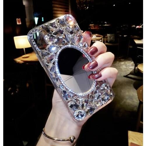For Samsung S6 S7 S8 S9 S10 S20 S21 PLUS S10 Lite Note 5 8 9 10 20 Luxury Bling Crystal Diamond Mirror Soft Silicone Phone Case
