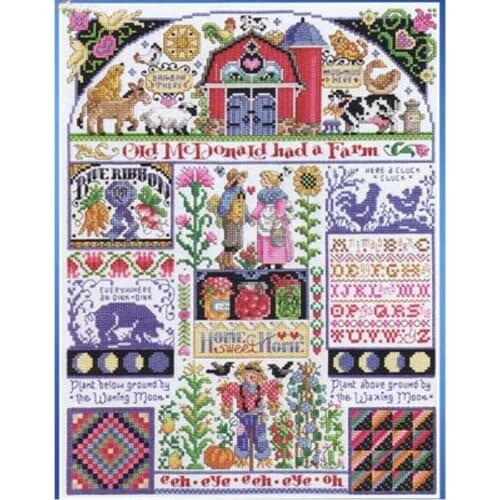 Happy family patterns Counted Cross Stitch 11CT 14CT 18CT DIY wholesale Chinese Cross Stitch Kits Embroidery Needlework Sets