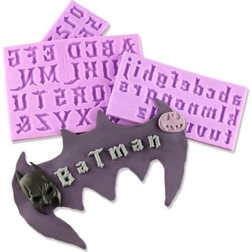 Halloween Theme Letters Silicone Mold Fondant Mould Cake Decorating Tool Chocolate, Gumpaste Mold, Sugarcraft ,Kitchen Gadget